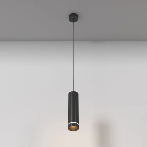 Светильник подвесной LED Orlo P085PL-12W3K-B Maytoni чёрный 1 лампа, основание чёрное в стиле современный хай-тек трубочки фото 5